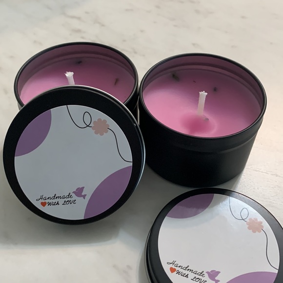 Handmade Soy Wax Candles Set of 2 - Soy Candles burns clean - Picture 3 of 6